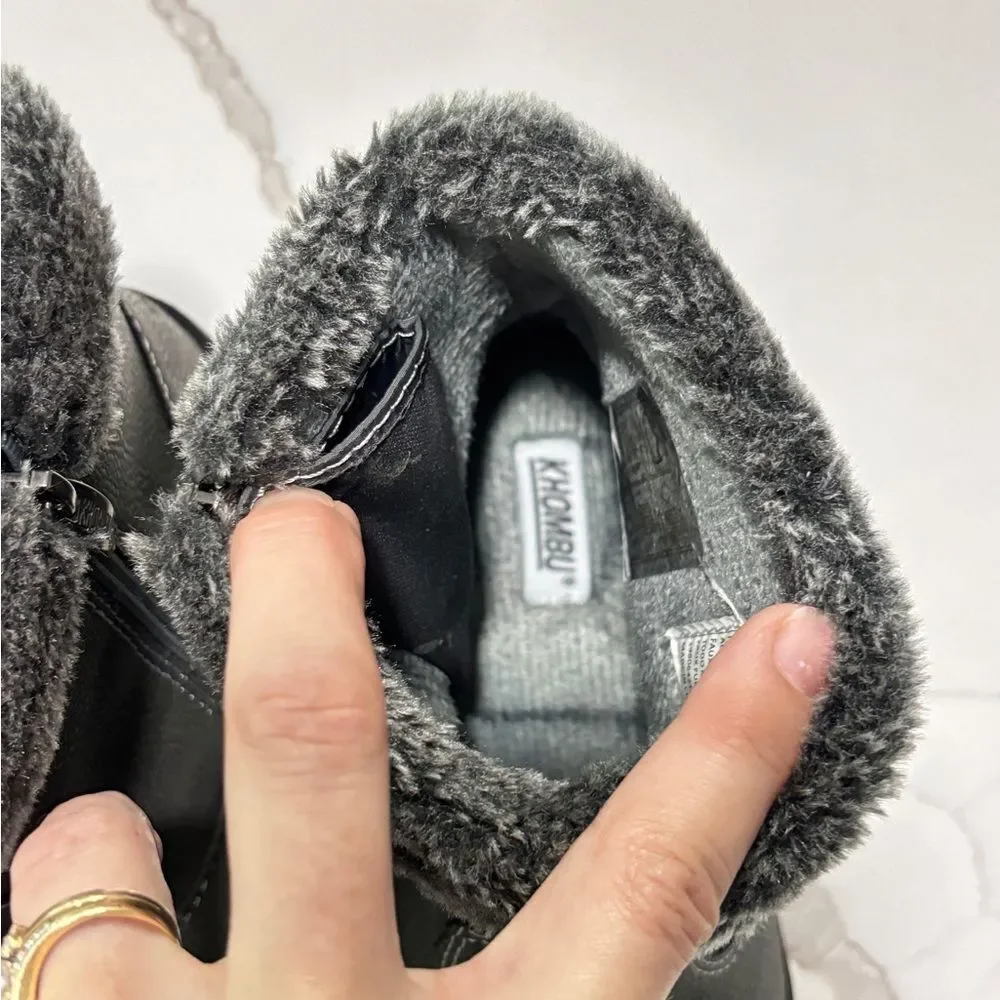 Khombu Addison Women’s Memory Foam Winter Snow Boot Lightweight Gray Grey Size 7
